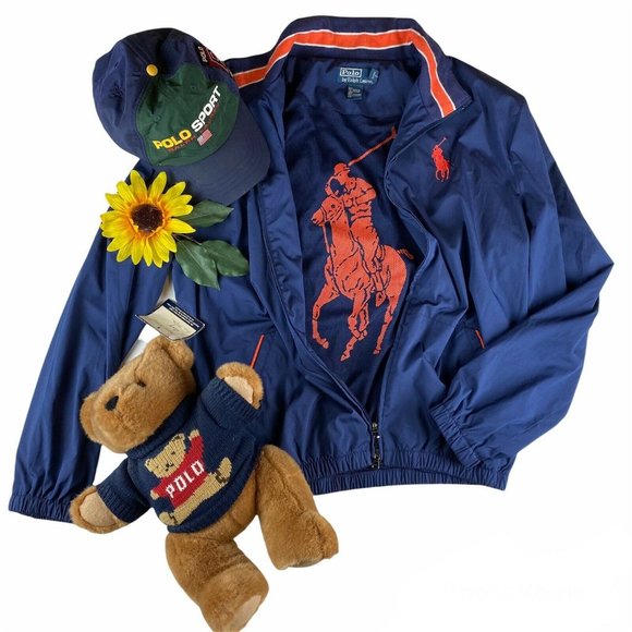 Polo Ralph Lauren Big Pony Logo Windbreaker Zip Up
